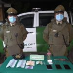 Palmilla: Detienen a dos sujetos con arma de fuego y droga tras fiscalización preventiva
